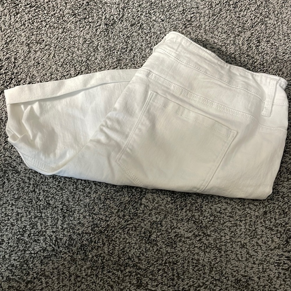 Time and Tru White Denim Shorts